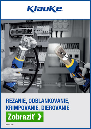 Klauke strihanie, krimpovanie a dierovanie pre elektroinštalačné panely